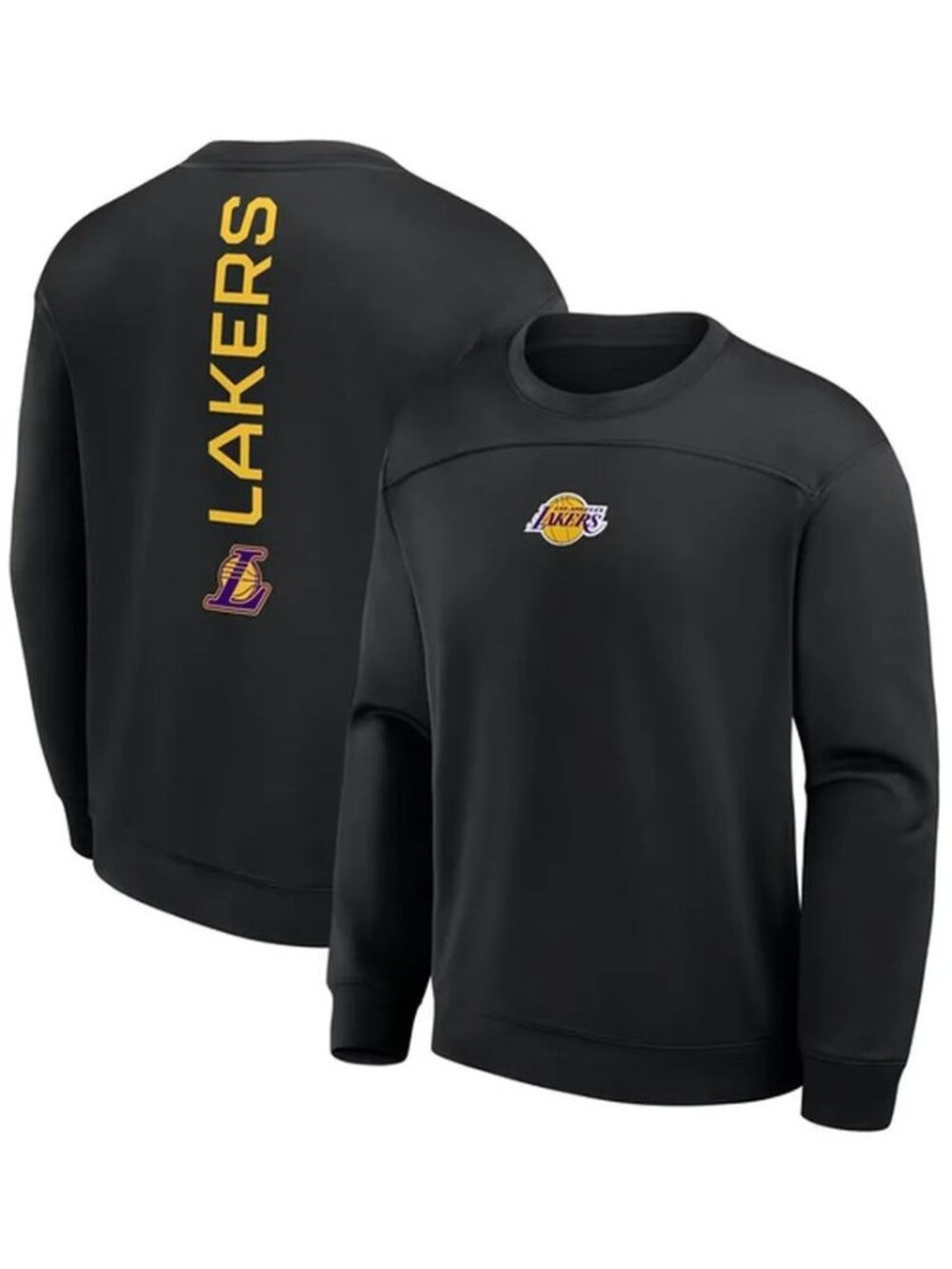 NWT NBA Los Angeles Lakers Men's Black Poly Fleece Sweatshirt - XXL